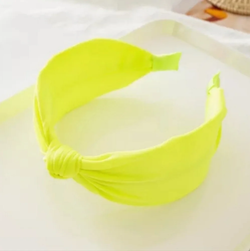 Head Band Hairband Knot Retro Neon